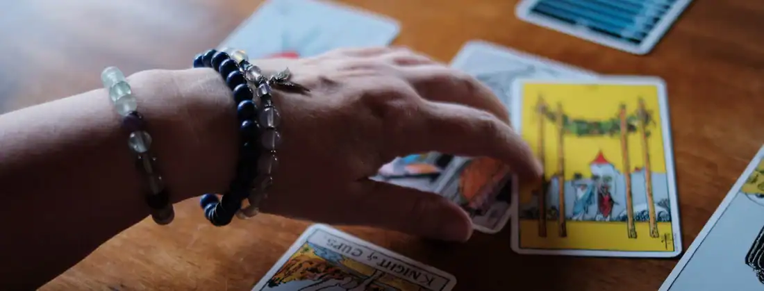 Hand And Tarot Cards